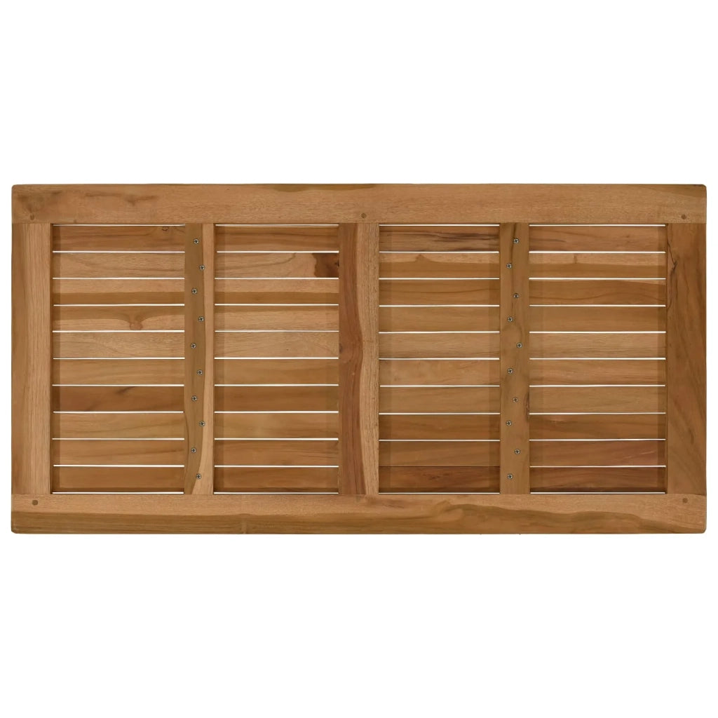 Piano del tavolo Rettangolare Legno di teak solido Naturale 42033166