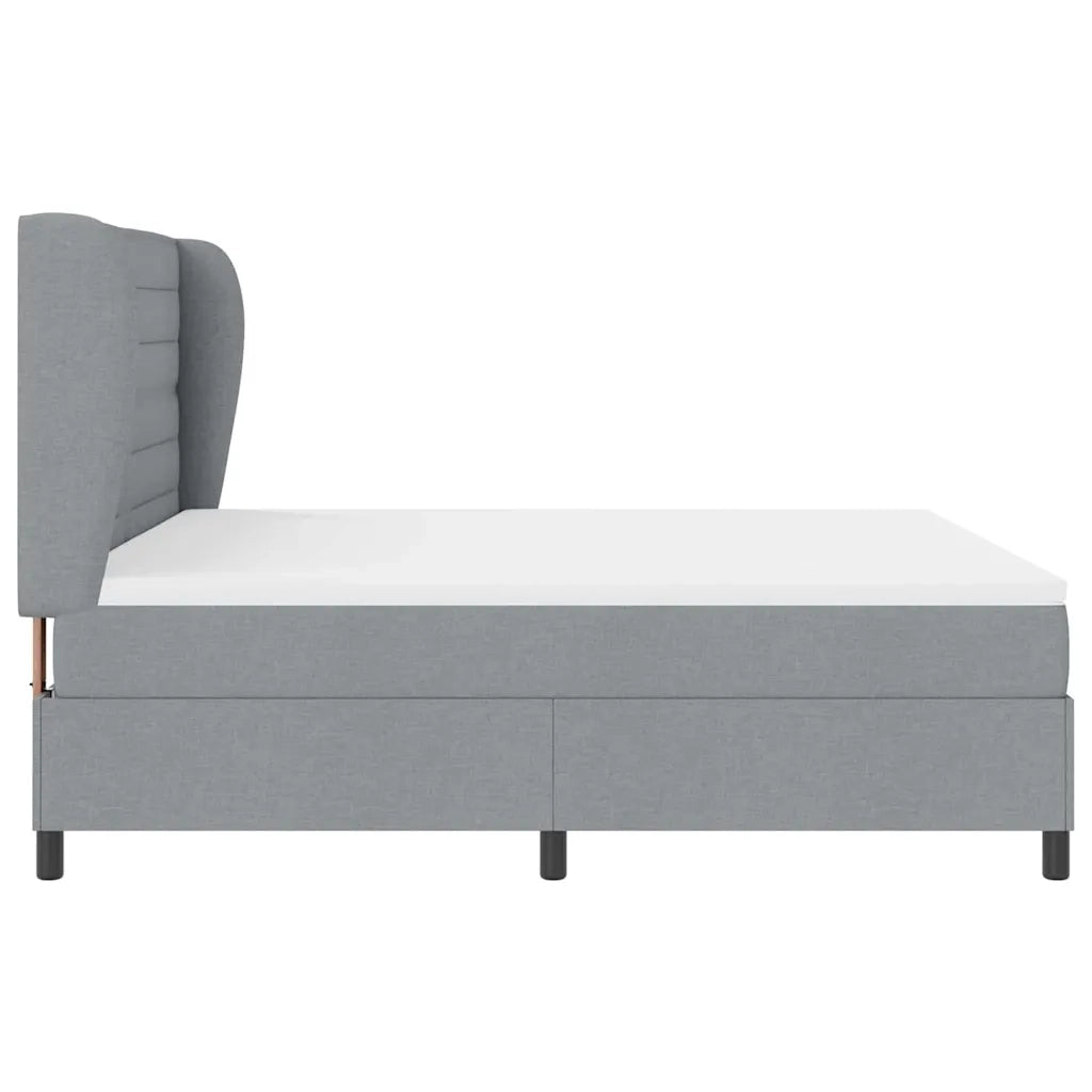 Letto a molle con materasso Grigio chiaro 180 x 200 cm Tessuto 3340515
