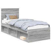 Letto singolo | Letto per adulti | Struttura del letto Grigio Sonoma 75 x 190 cm Pino massello