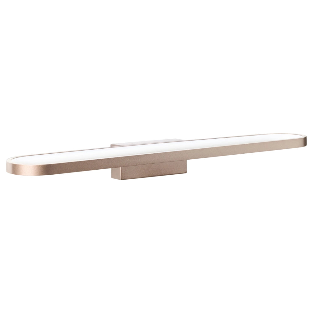 Lampada specchio con luce LED in metallo orizzontale marrone stile moderno