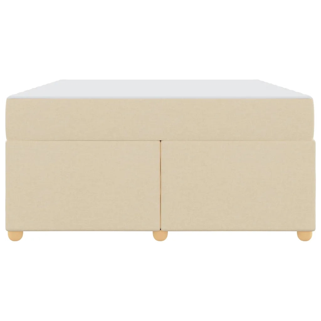 Struttura del letto con materasso Crema 160 x 200 cm Tessuto 3399368