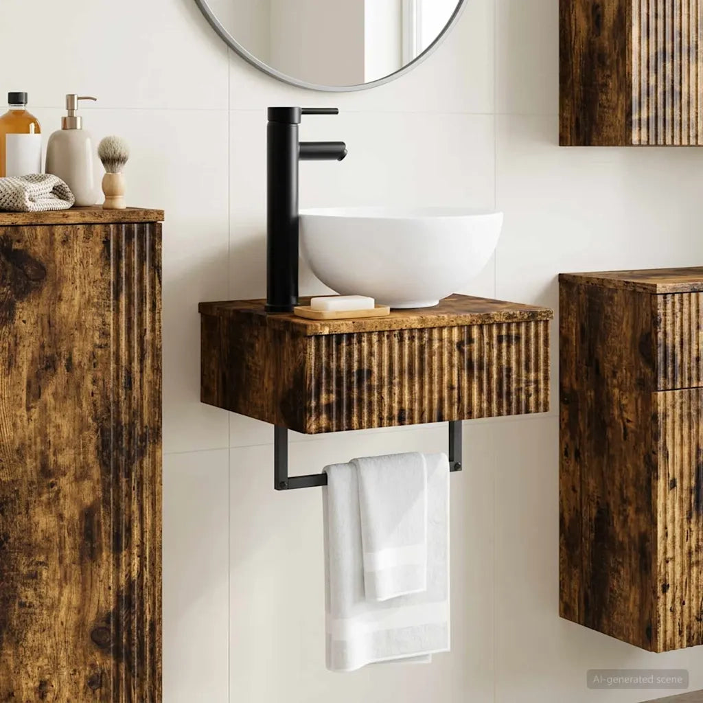 Lavabo da Parete Rovere Fumo 40 x 35 x 39 cm