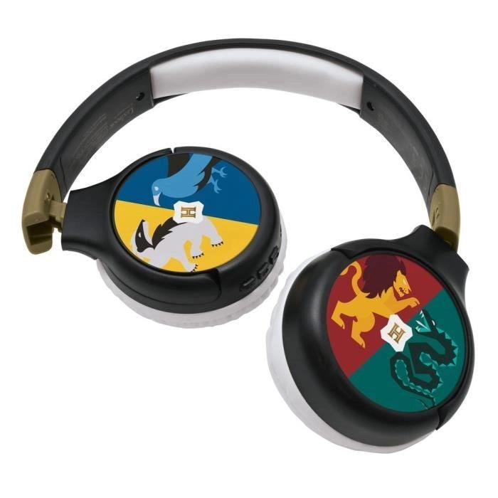 HARRY POTTER - Cuffie Bluetooth 2 in 1 - Cablate comode e pieghevoli per bambini con limitazione del suono