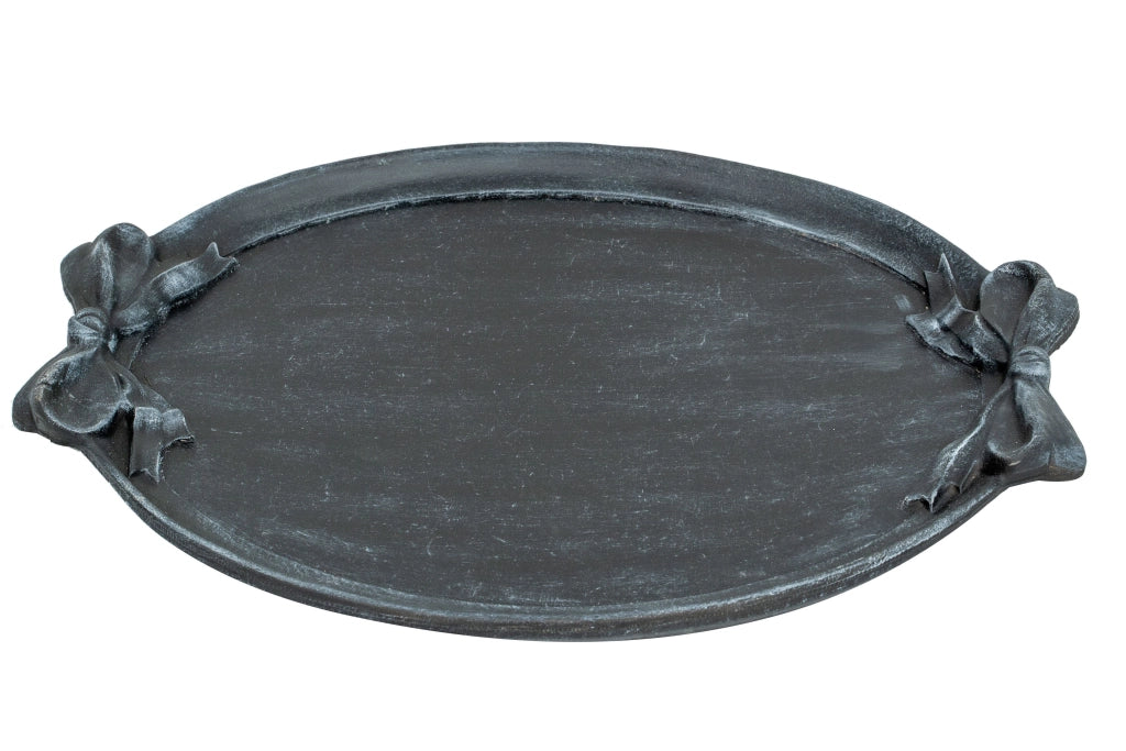 Biscottini Vassoio in legno finitura nera Made in Italy