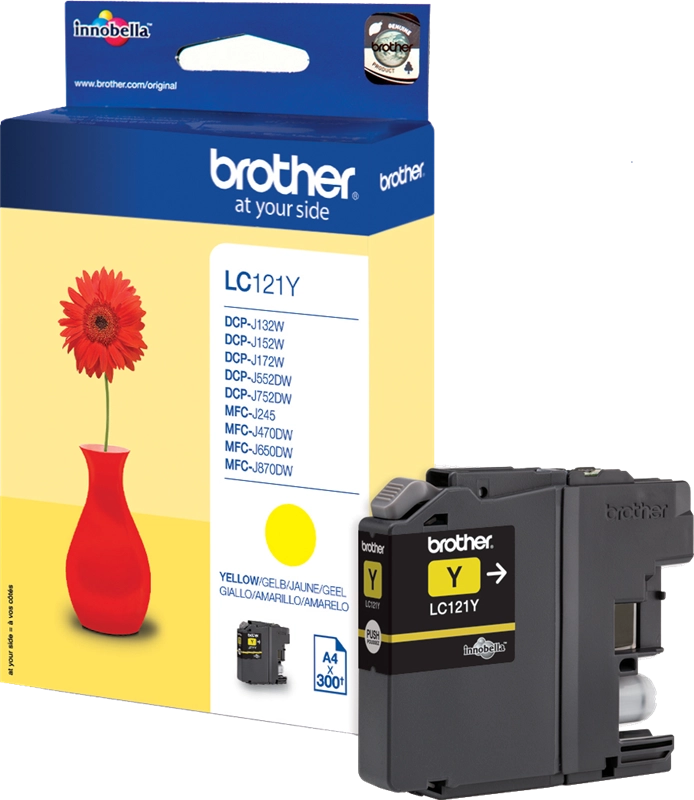 Brother LC-121Y cartuccia d'inchiostro 1 pz Originale Giallo