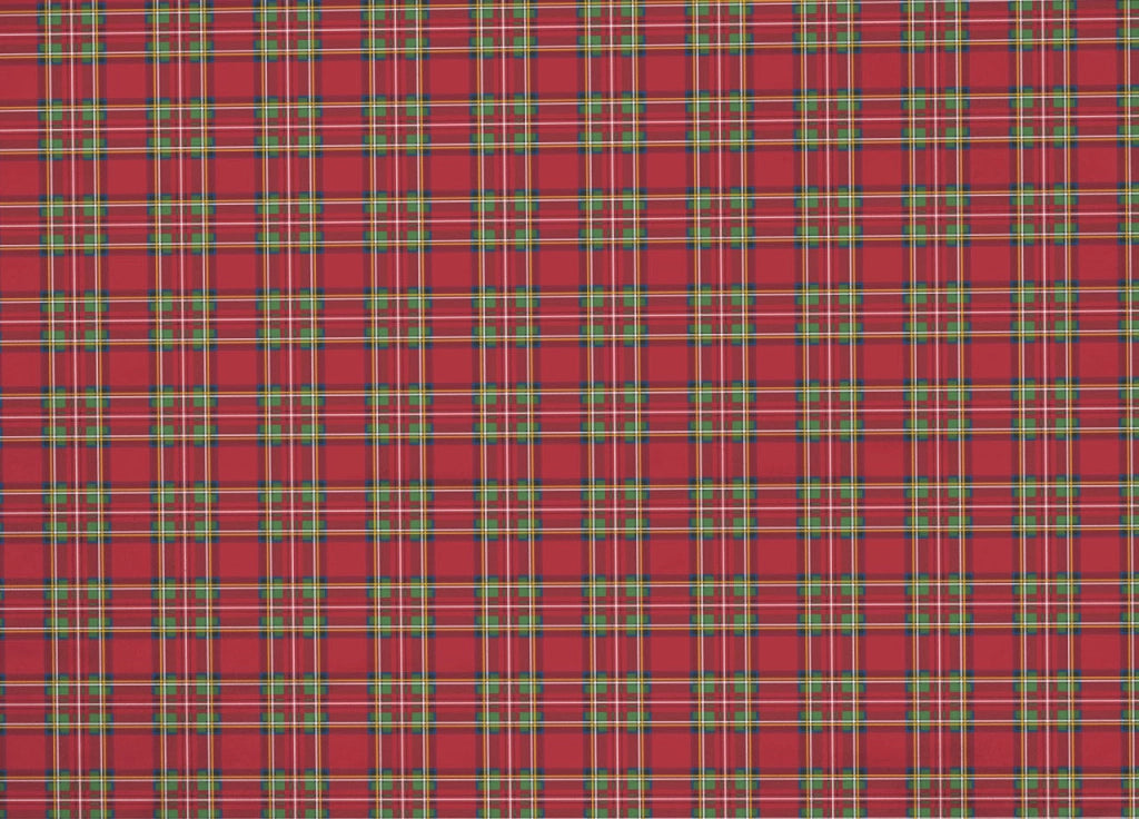 Copripiumino Sacco Piumone Pensieri Delicati 100% Cotone Dis. Cervo Tartan - Singolo - Rosso