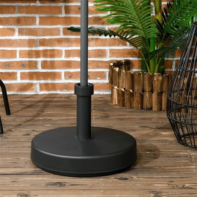 BASE PER OMBRELLONE DA GIARDINO IN PLASTICA PP MAX 18KG DI PESO, Ø45X33 CM, NERO