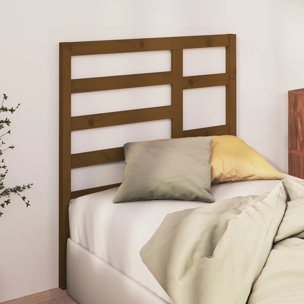 Testiera per Letto ambra 81x4x104 cm in Legno Massello di Pino 818118
