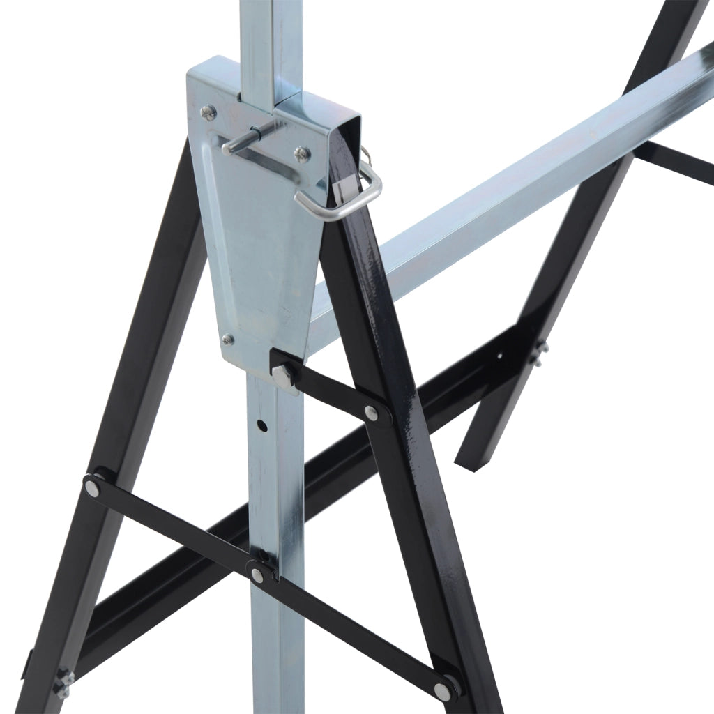 Cavalletto da lavoro regolabile in altezza ¨C zephmum ¨C 80-130 cm nero