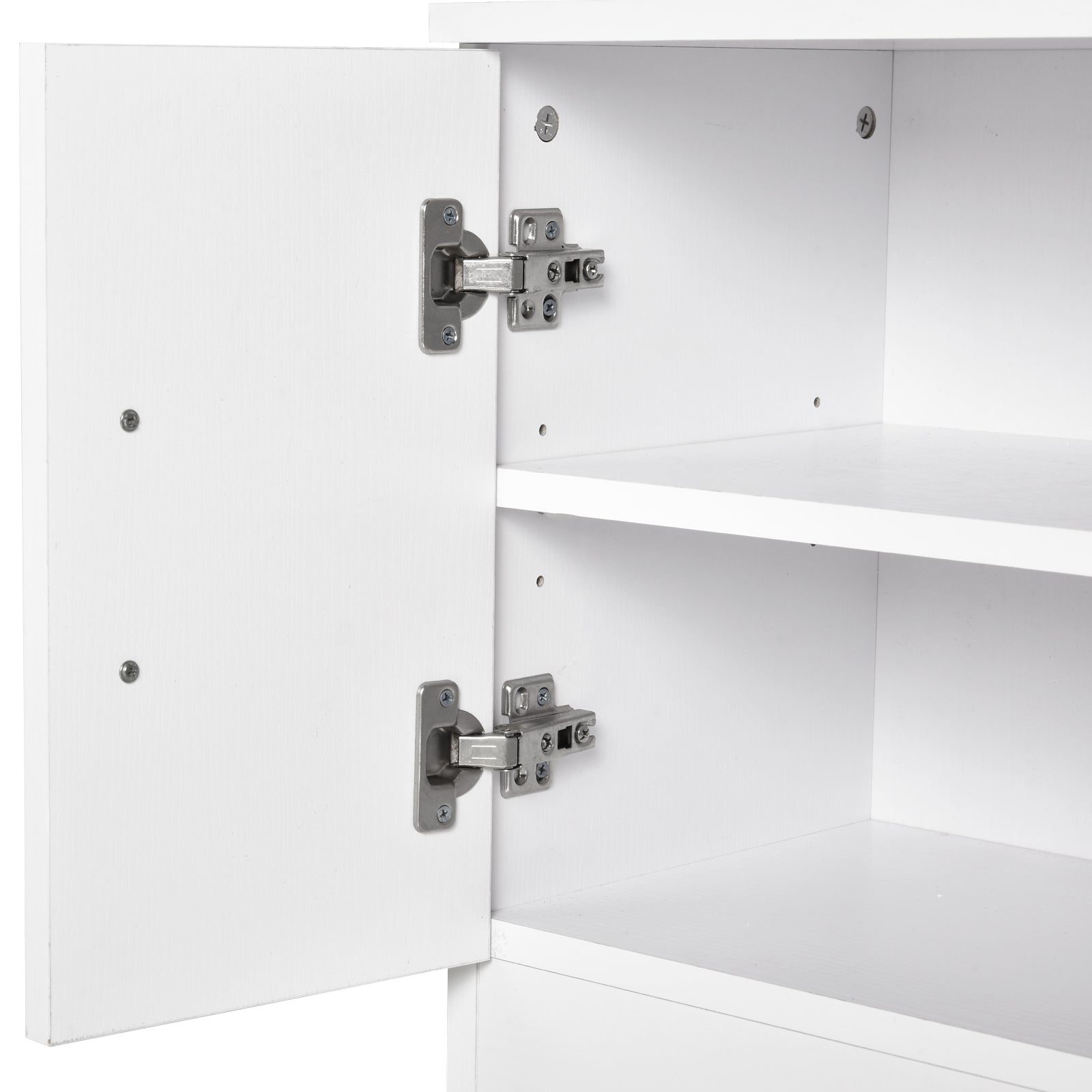 Mobile Ingresso con Scarpiera e Appendiabiti in Legno Bianco Opaco 100x32x187 cm