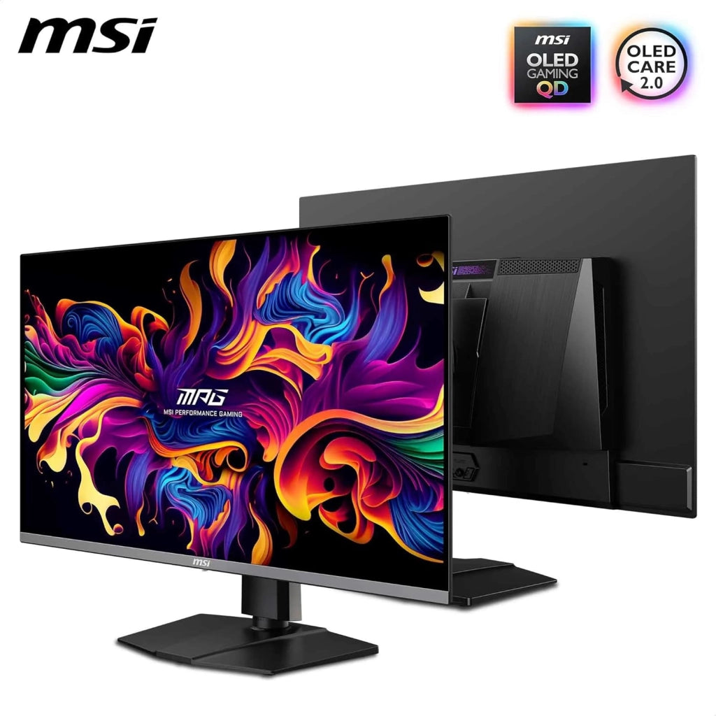 MPG 322URXDE QD-OLED, 32 pollici, 4K UHD, 3840 x 2160, monitor OLED, 240 Hz, 0,03 ms, DisplayHDR True Black 400, compatibile con G-SYNC, HDMI 2.1, DP 2.1a, USB C (98 W PD), regolabile in altezza