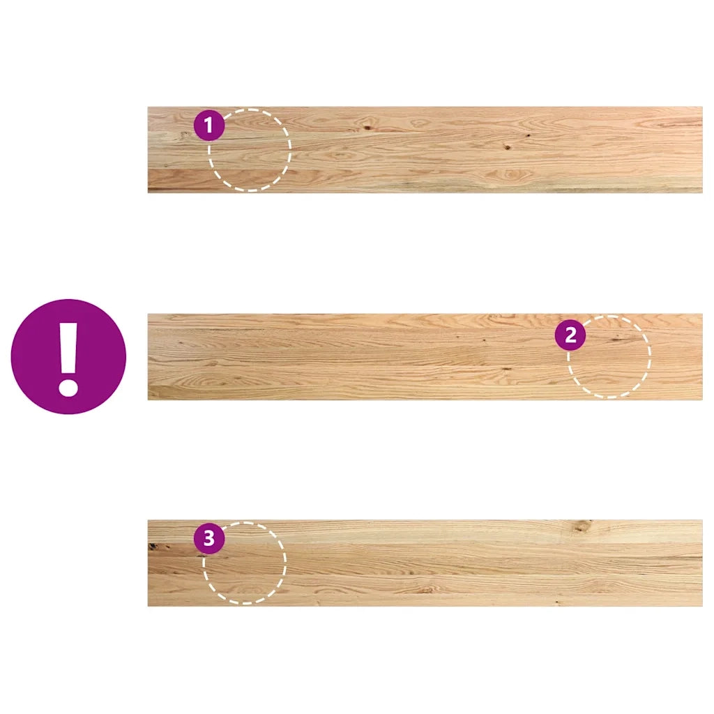 Davanzali 2 pz Non Trattati 160x30x2cm Legno Massello di Rovere 4009116