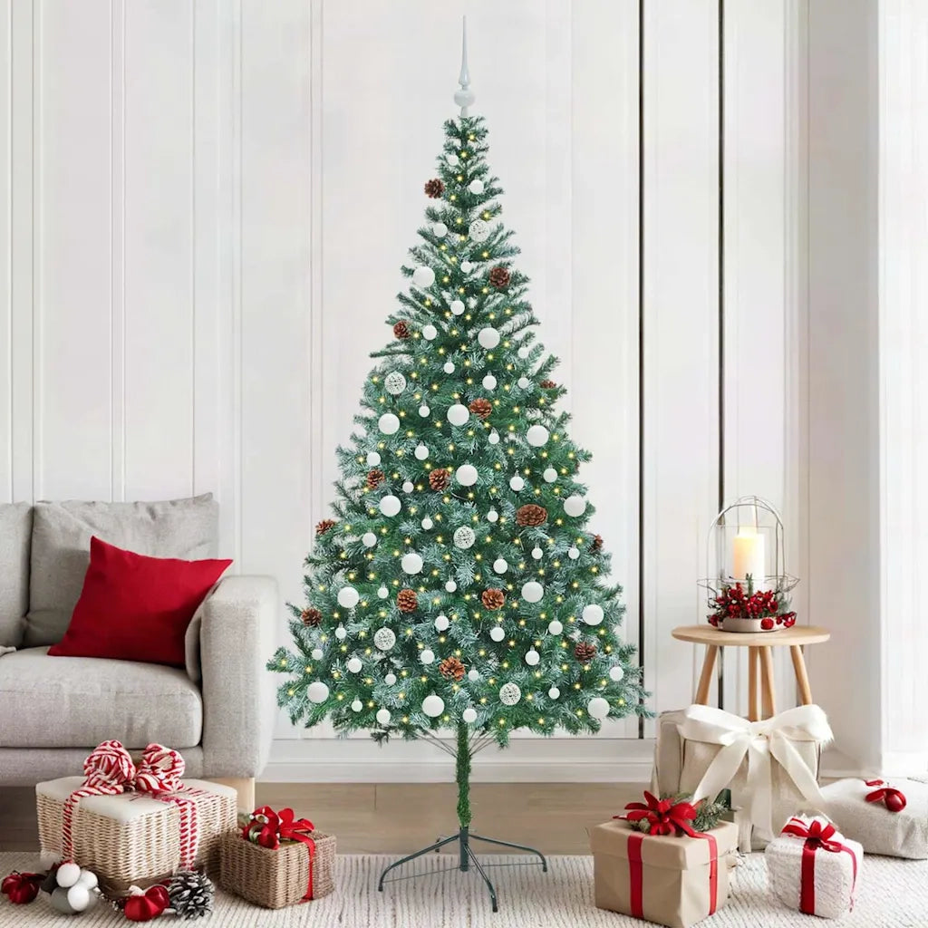 Albero di Natale | Decorazioni natalizie artificiale Verde 210 cm PVC e Acciaio