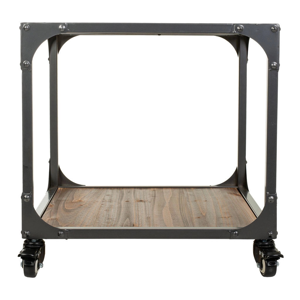 Tavolo in metallo e legno 50x50x50h cm