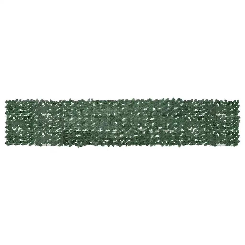 Paravento da Balcone con Foglie Verde Scuro 400x75 cm 315484