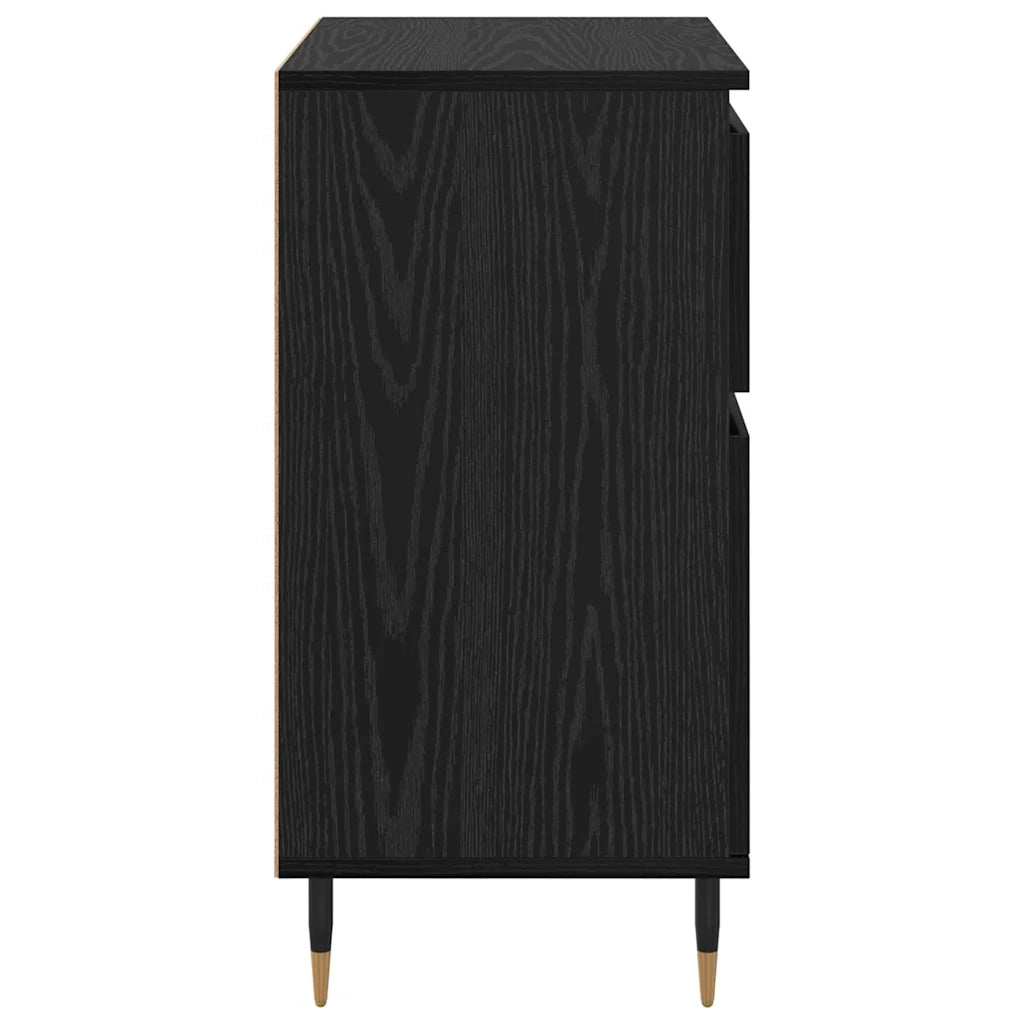 Credenza con Cassetto-Buffet-Armadio da cucina Rovere Nero 60 x 35 x 70 cm 161996