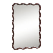 Specchio decorativo moderno da parete 90 x 60 cm marrone scuro 03_0010184
