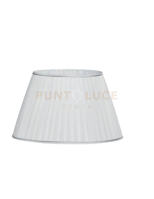 TC 3120 PARALUME DM.40CM BIANCO E ARGENTO ATTACCO E27 OVALE