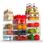 Organizzatore per Frigorifero Set da 12 - Cassetti Opachi Stivellabili per Cucina e Bagno