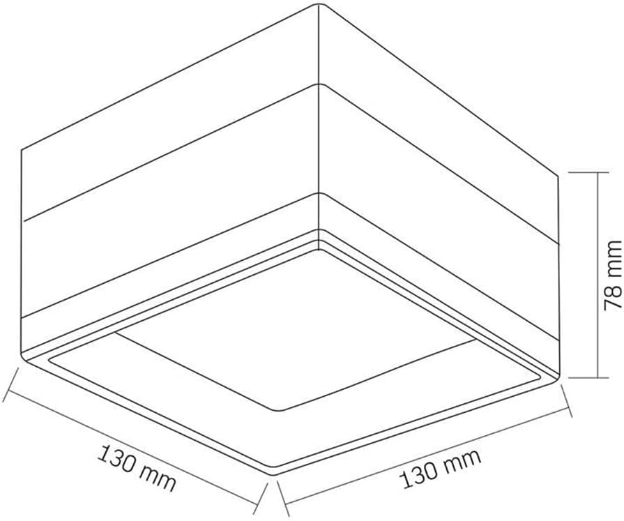 Plafoniera LED 9W IP65 Quadrata Bianco 960LM CCT Switch 2800K 4000K 6000K Lampada Soffitto o Parete Esterno 13x13 cm
