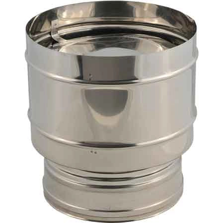 FUMAIOLO DOPPIA PARETE ANTIVENTO Ø 100/150 mm