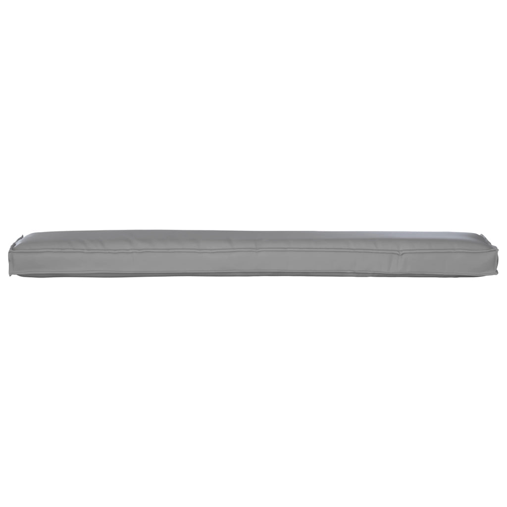 Cuscino per pallet per panchina Grigio 200x40x8 cm Tessuto Oxford