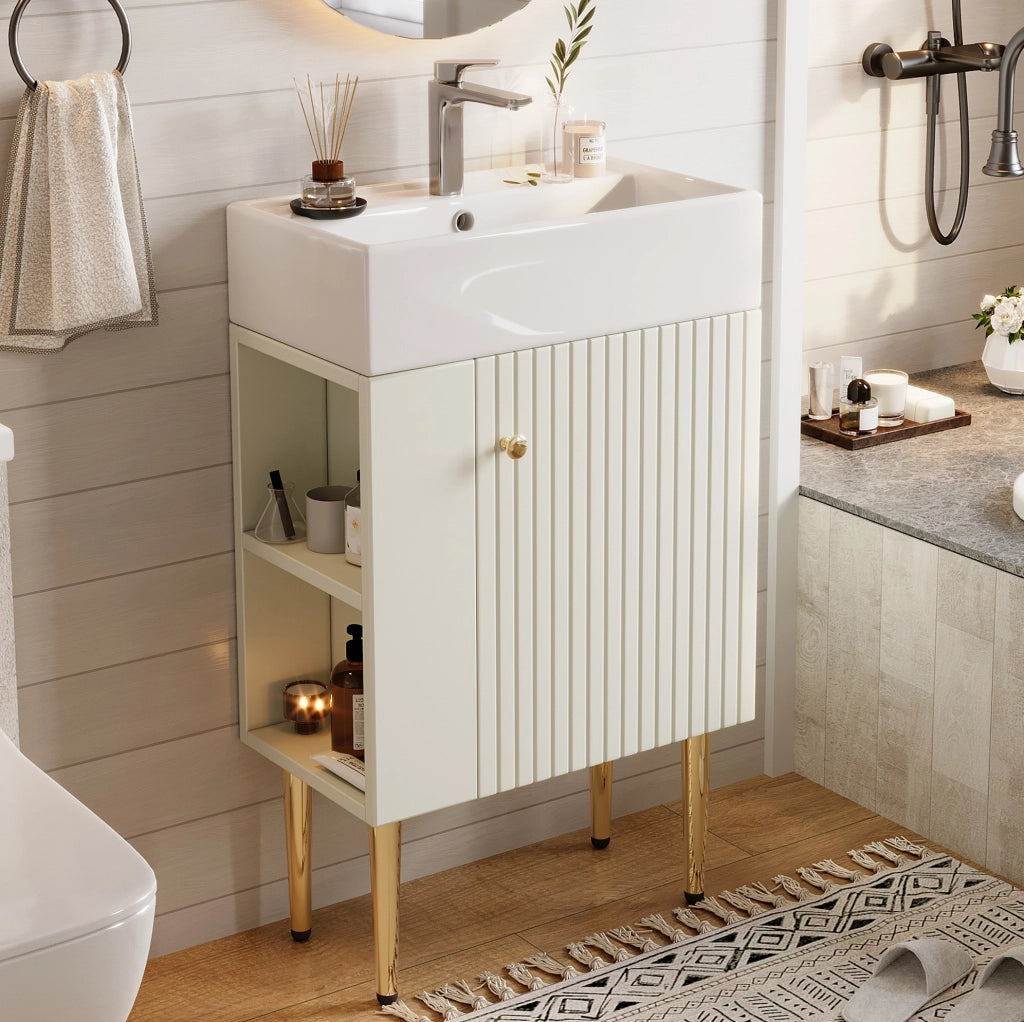 Mobile bagno compatto con lavabo e lavello