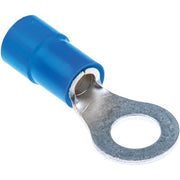 TERMINALE AD ANELLO A STRINGERE - BLU X CAVO MMQ 1,5/2,5 FORO MM 4,3 CF=PZ 10- 12 confezioni