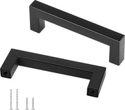Pacco da 10 - 96mm Lavello in acciaio inox quadrato slanciato per cucina a trazione centrale - finitura nera mate