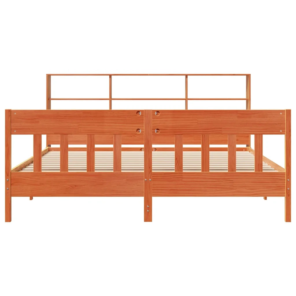 Giroletto senza Materasso Marrone Cera 180x200 cm Legno di Pino 3323214