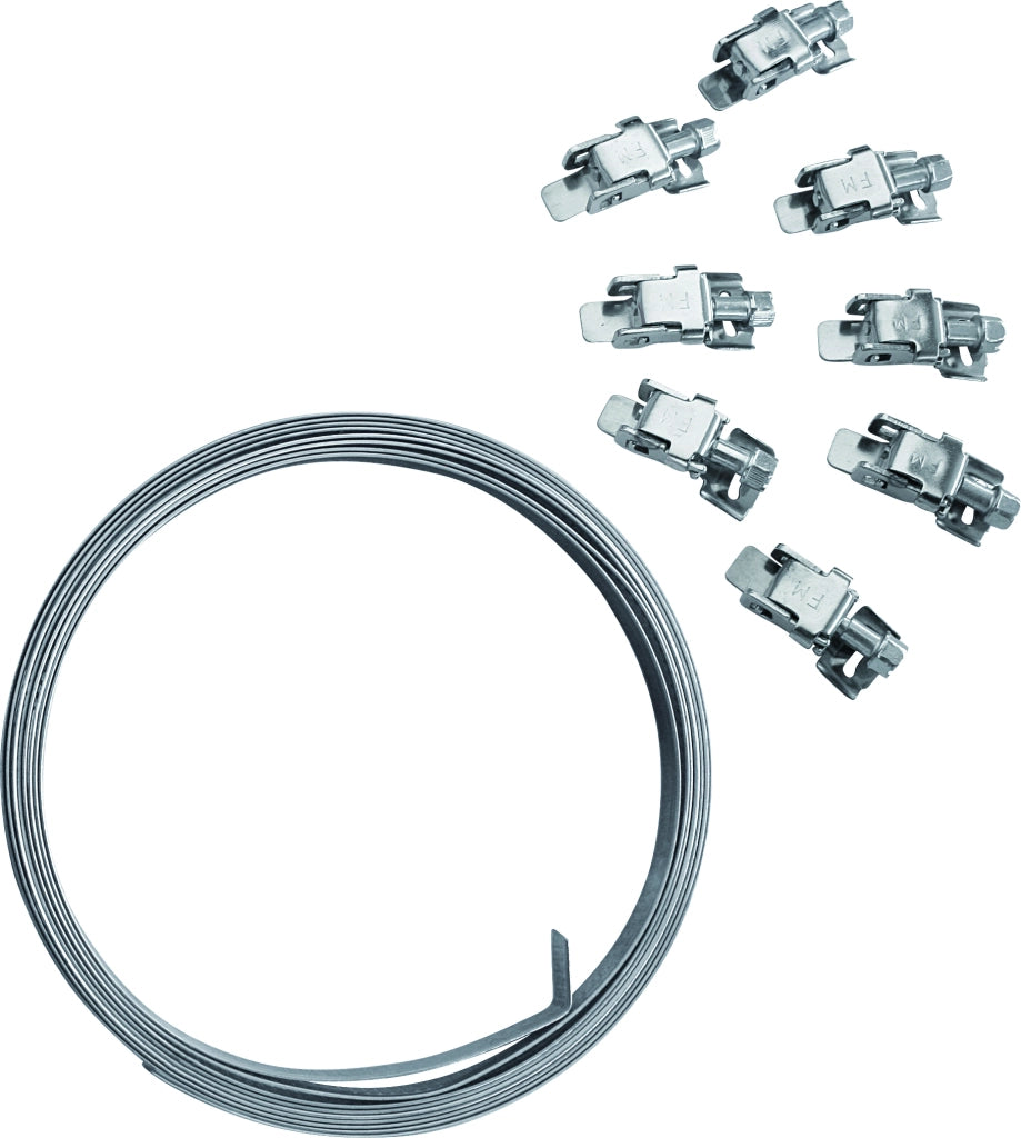 Friulsider KIT NASTRO A FASCETTA W2 mm. 9x3 mt. + 8 GANCI