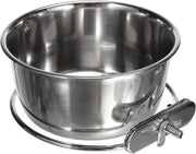 Nappo in acciaio inox 600 ml con fissaggio a viti 12 cm per roditori