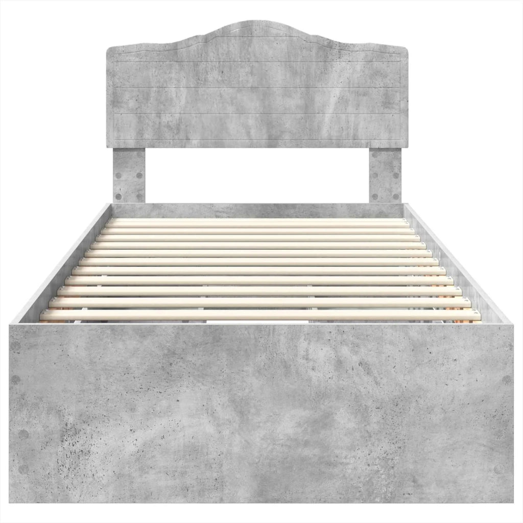 Struttura del letto con cassetto Grigio cemento 90 x 190 cm 3413050