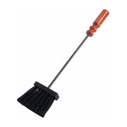 Scopetta camino  grigio 55 cm con impugnatura in legno