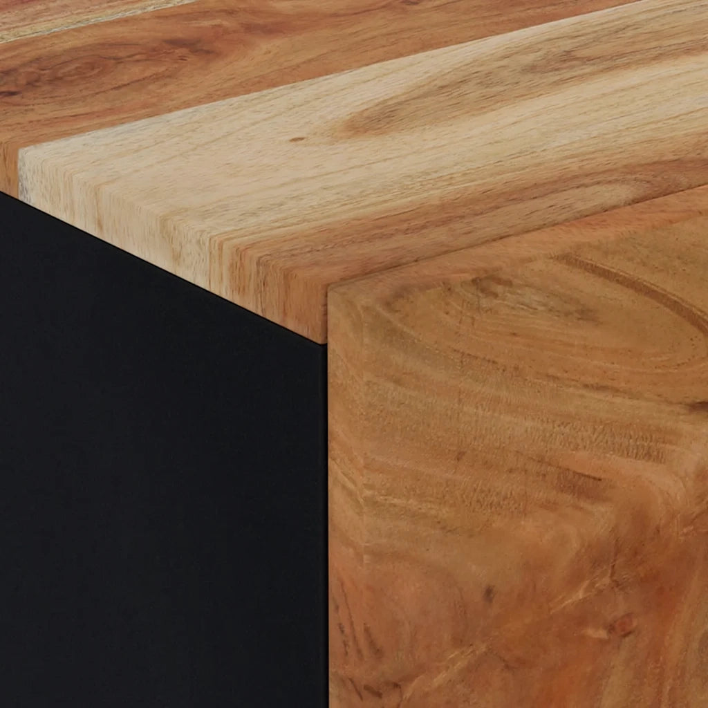 Comodini 2pz 40x33x46 cm in Legno Massello di Acacia 345217