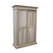 armadio classico 2 porte scorrevoli legno grezzo 128x50x200 (483) - Mobili 2G