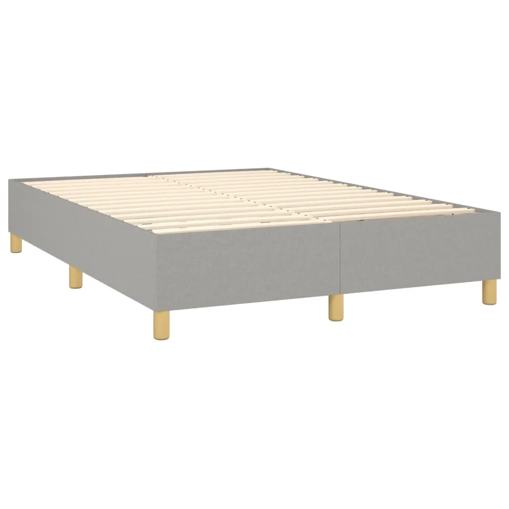 Letto a Molle Materasso e LED Grigio Chiaro 140x190 cm Tessuto 3138709