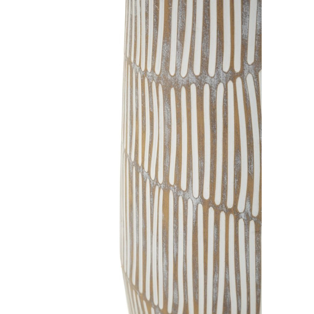 Vaso Decorativo VKH1028, Bianco, Poliresina, 17x17x68,5 cm