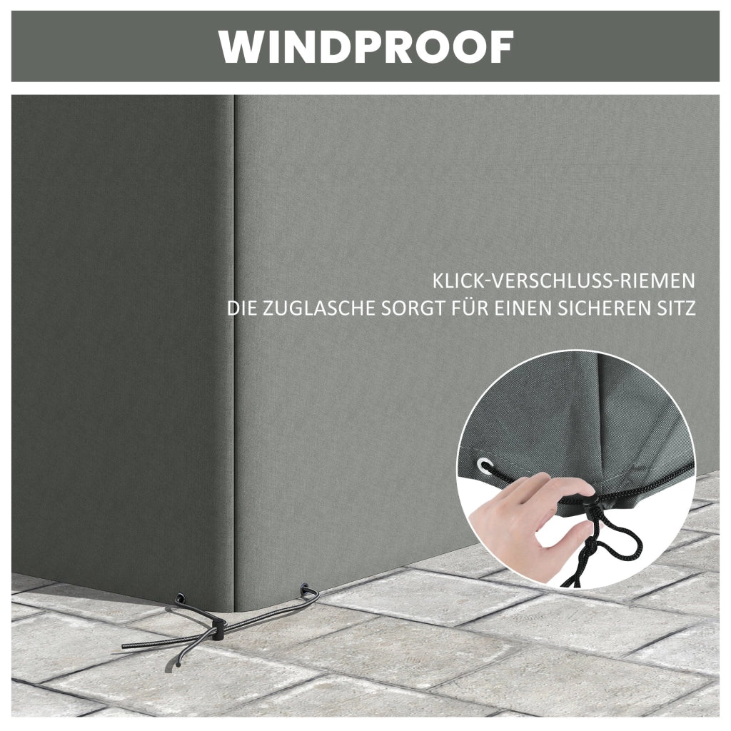 Copertura per Mobili da Giardino Invernale Impermeabile ¨C zephmum ¨C Oxford 275x205x90 cm Grigio Scuro