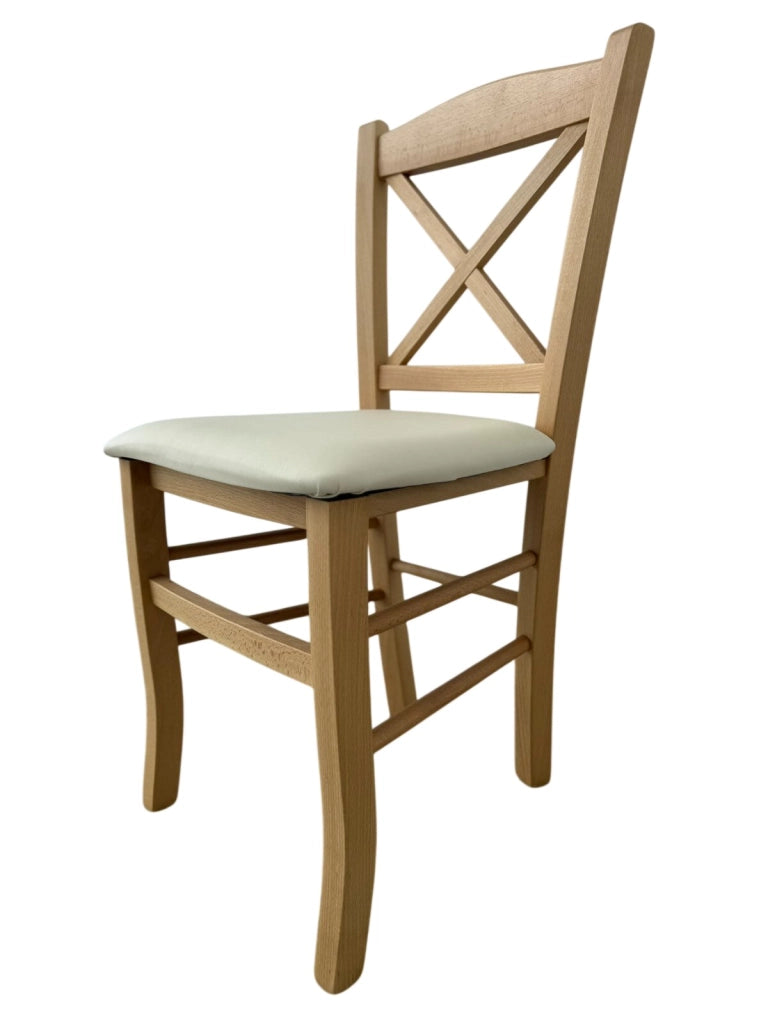 Sedia LIANA color rovere-marrone PU beige