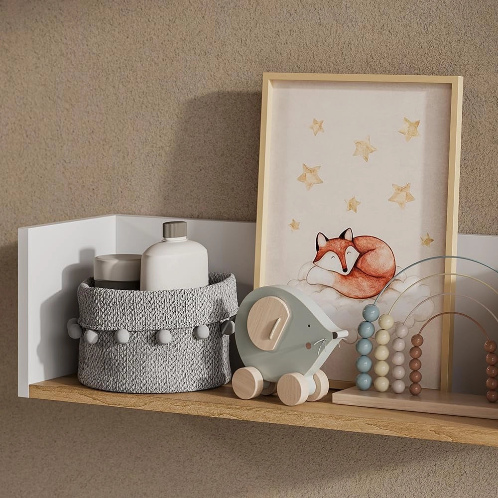 Libreria da parete Viktor, Bianco/Artisan, 67.8 x 20 cm