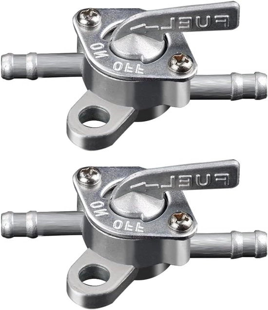 Pompa di carburante 2 interruttori a quad schiaccia-bottone funzione di chiusura per olio 6mm pompa inline per benzina universale per 50cc 70cc 90cc 100cc 110cc Pit Quad Dirt Bike ATV