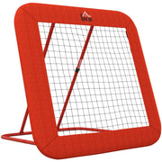 Rebounder pieghevole regolabile in altezza, rete di rimbalzo per allenamento multisport, struttura in acciaio, rosso