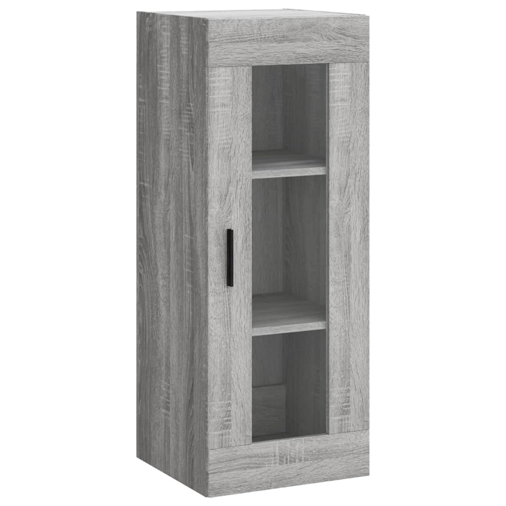 Buffet credenza cassettiera armadio mobile contenitore organizer cucina soggiorno salotto rovere Sonoma alto 34,5 x 34 x 180 cm legno ingegnerizzato grigio 02_0035213