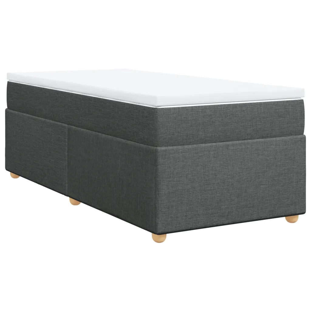 Giroletto a Molle con Materasso Grigio Scuro 90x200 cm Tessuto 3285346