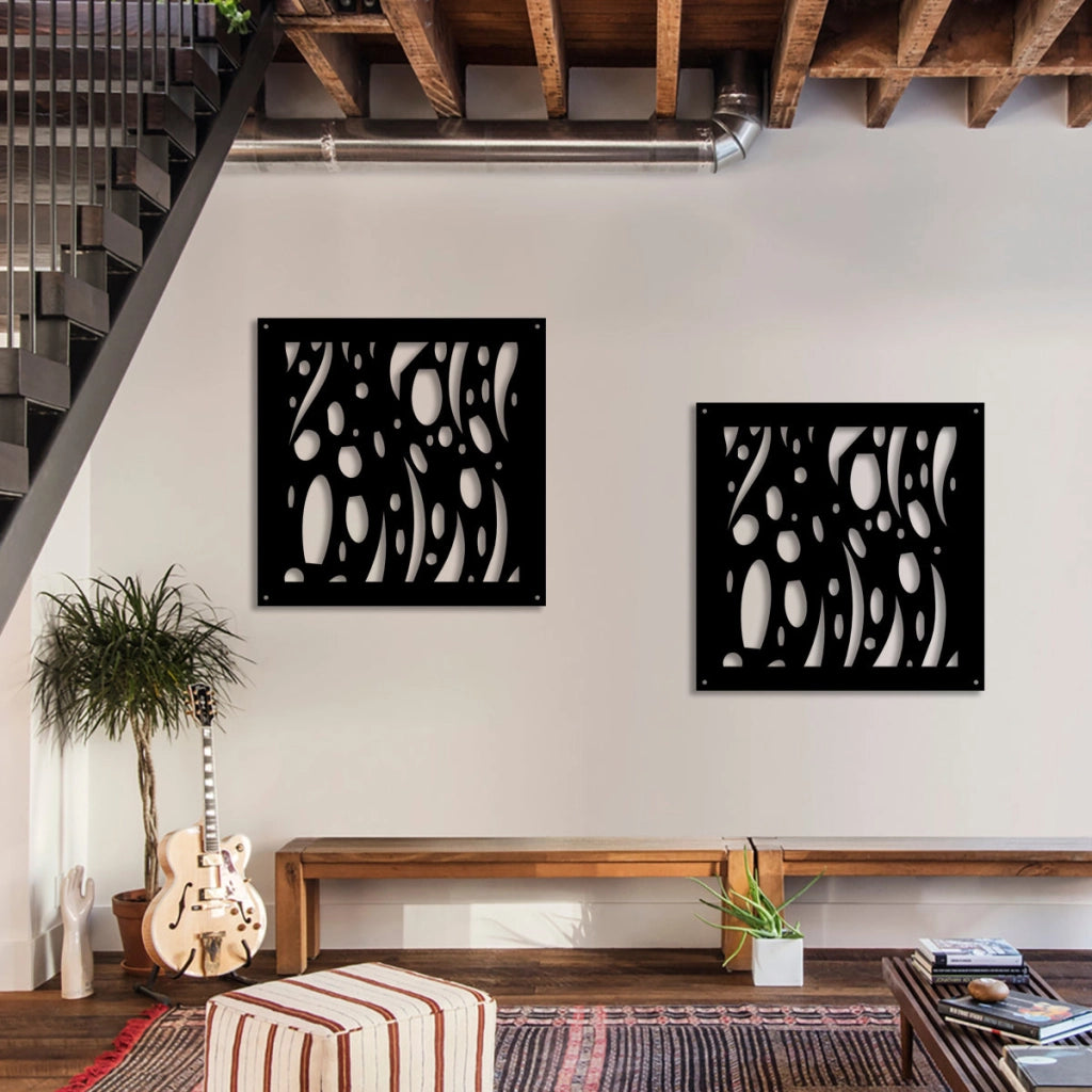 MISTRAL - Pannello in PVC traforato - Parasole Misura: 48x48 cm, Colore: nero