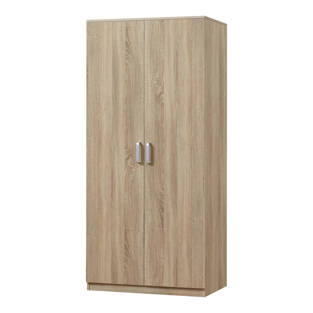 Armadio moderno per camera da letto mobile contenitore senza tempo 1 ripiano MDF 176 x 80 x 52 cm effetto rovere Sonoma 03_0006366