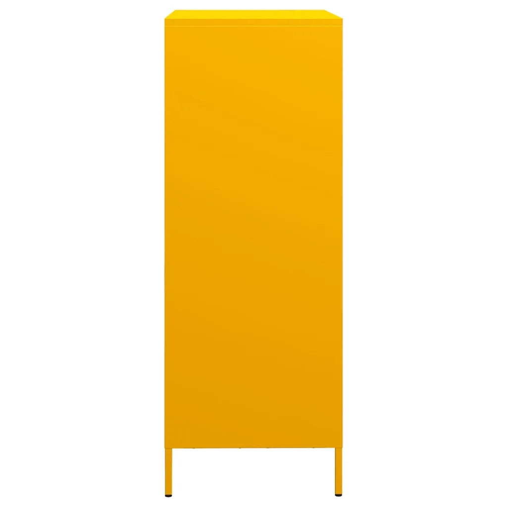 Credenza Giallo Senape 68x39x103,5 cm in Acciaio