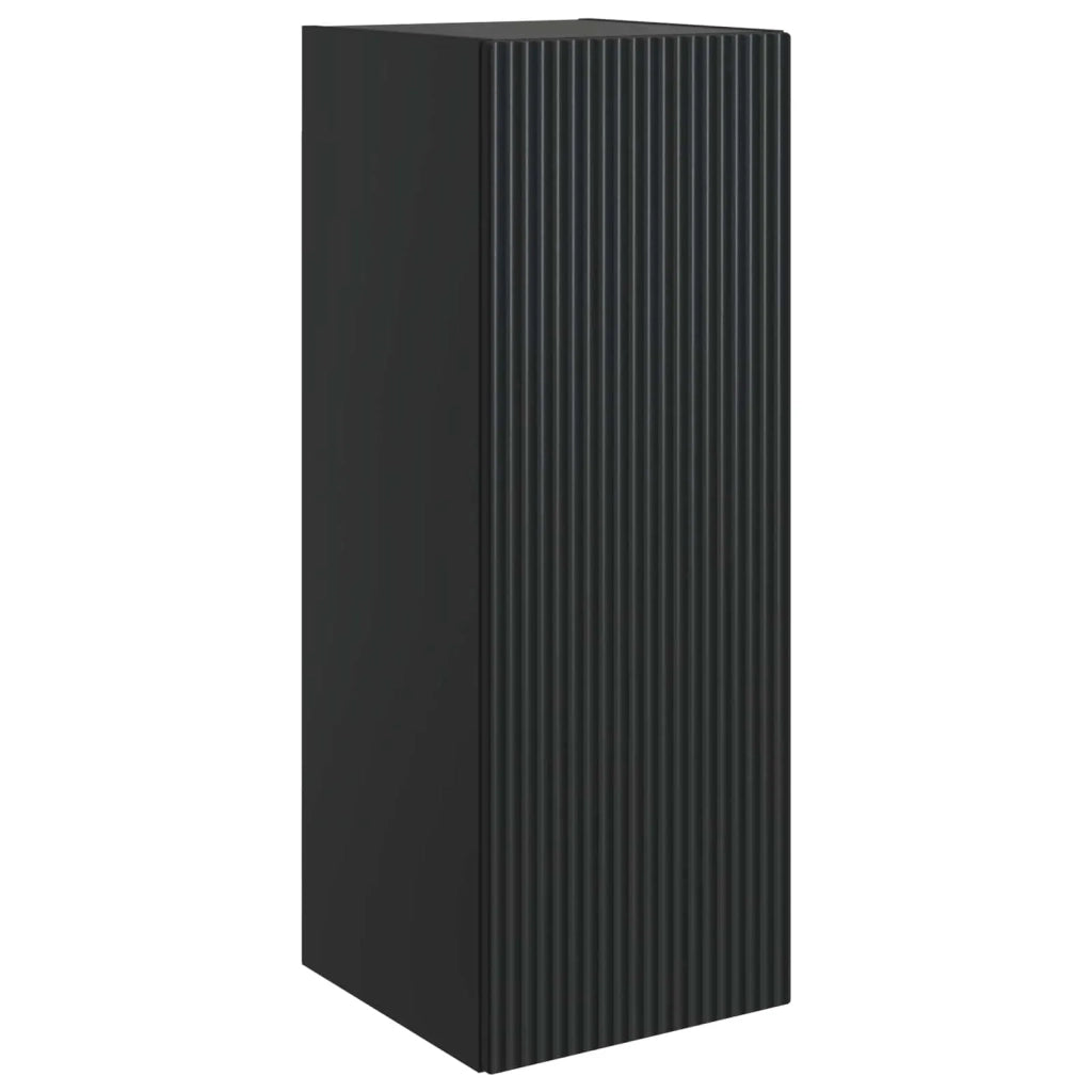 Mobiletto a muro Nero 33 x 34,5 x 90 cm Legno ingegnerizzato 898416