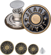 Set di bottoni per jeans da sostituire, 40 pezzi, con tre misure, bottoni in ottone, colore bronzo, bottoni per jeans con viti, bottoni per jeans da martellare, bottoni metallici per jeans, allargamento dei jeans